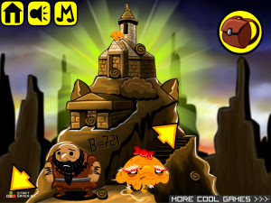 Игра Счастливая Обезьянка 344:  Потерянная Корона (Monkey GO Happy Stage 344: Lost Crown) — играть онлайн бесплатно (изображение №2)