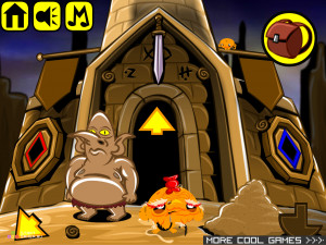 Игра Счастливая Обезьянка 344:  Потерянная Корона (Monkey GO Happy Stage 344: Lost Crown) — играть онлайн бесплатно (изображение №3)