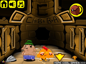 Игра Счастливая Обезьянка 344:  Потерянная Корона (Monkey GO Happy Stage 344: Lost Crown) — играть онлайн бесплатно (изображение №4)