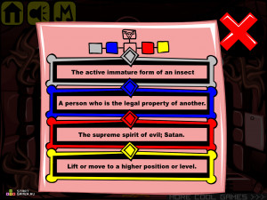 Игра Счастливая Обезьянка 348: Подземелье Дьявола (Monkey GO Happy Stage 348: Devil Dungeon) — играть онлайн бесплатно (изображение №3)