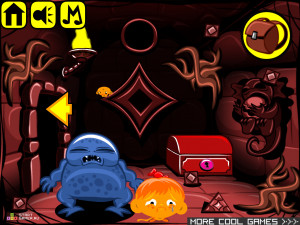 Игра Счастливая Обезьянка 348: Подземелье Дьявола (Monkey GO Happy Stage 348: Devil Dungeon) — играть онлайн бесплатно (изображение №7)