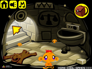 Игра Счастливая Обезьянка 349 (Monkey GO Happy Stage 349) — играть онлайн бесплатно (изображение №3)