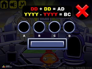 Игра Счастливая Обезьянка 359: Путешествие во Времени (Monkey GO Happy Stage 359: Time Travel Theme) — играть онлайн бесплатно (изображение №3)