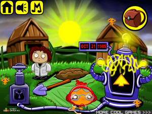 Игра Счастливая Обезьянка 359: Путешествие во Времени (Monkey GO Happy Stage 359: Time Travel Theme) — играть онлайн бесплатно (изображение №4)