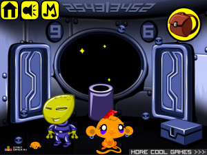 Игра Счастливая Обезьянка 360: Звездный Корабль (Monkey GO Happy Stage 360: Star Ship) — играть онлайн бесплатно (изображение №2)