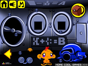 Игра Счастливая Обезьянка 360: Звездный Корабль (Monkey GO Happy Stage 360: Star Ship) — играть онлайн бесплатно (изображение №4)