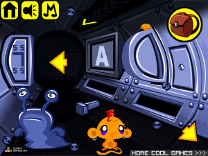 Игра Счастливая Обезьянка 360: Звездный Корабль (Monkey GO Happy Stage 360: Star Ship) — играть онлайн бесплатно (изображение №5)