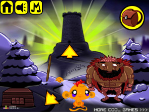 Игра Счастливая Обезьянка 362: Снежная Башня (Monkey GO Happy Stage 362: Snow Tower) — играть онлайн бесплатно (изображение №2)