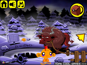 Игра Счастливая Обезьянка 362: Снежная Башня (Monkey GO Happy Stage 362: Snow Tower) — играть онлайн бесплатно (изображение №5)