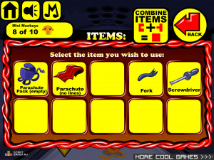 Игра Счастливая Обезьянка 367: Прыжок с Парашютом (Monkey GO Happy Stage 367: Skydive Theme) — играть онлайн бесплатно (изображение №4)