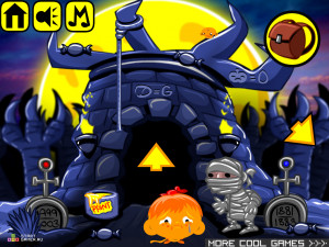 Игра Счастливая Обезьянка 368: Оборотень (Monkey GO Happy Stage 368: Werewolf) — играть онлайн бесплатно (изображение №2)