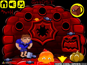 Игра Счастливая Обезьянка 368: Оборотень (Monkey GO Happy Stage 368: Werewolf) — играть онлайн бесплатно (изображение №4)