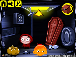 Игра Счастливая Обезьянка 368: Оборотень (Monkey GO Happy Stage 368: Werewolf) — играть онлайн бесплатно (изображение №7)