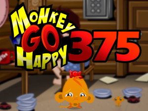 Игра Счастливая Обезьянка 375 (Monkey GO Happy Stage 375) — играть онлайн бесплатно (изображение №1)