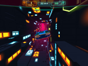 Игра Неоновый Флайтрон: Киберпанк-Гонщик (Neon Flytron: Cyberpunk Racer) — играть онлайн бесплатно (изображение №3)