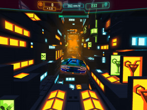 Игра Неоновый Флайтрон: Киберпанк-Гонщик (Neon Flytron: Cyberpunk Racer) — играть онлайн бесплатно (изображение №5)