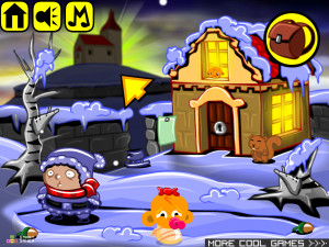 Игра Счастливая Обезьянка 382: Счастливого Рождества (Monkey GO Happy Stage 382: Merry Christmas) — играть онлайн бесплатно (изображение №2)