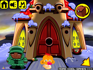 Игра Счастливая Обезьянка 382: Счастливого Рождества (Monkey GO Happy Stage 382: Merry Christmas) — играть онлайн бесплатно (изображение №3)