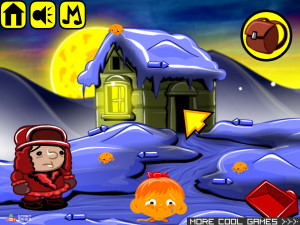 Игра Счастливая Обезьянка 383: С Новым Годом (Monkey GO Happy Stage 383: Happy New Year) — играть онлайн бесплатно (изображение №2)