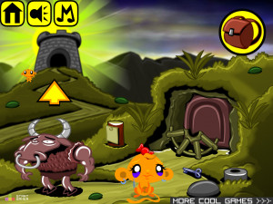 Игра Счастливая Обезьянка 386: Потерянные Монеты (Monkey GO Happy Stage 386: The Lost Coins) — играть онлайн бесплатно (изображение №2)