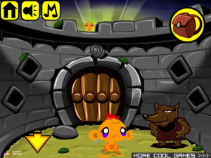 Игра Счастливая Обезьянка 386: Потерянные Монеты (Monkey GO Happy Stage 386: The Lost Coins) — играть онлайн бесплатно (изображение №3)