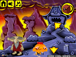 Игра Счастливая Обезьянка 388: Четыре Свитка (Monkey GO Happy Stage 388: The Four Scrolls) — играть онлайн бесплатно (изображение №2)