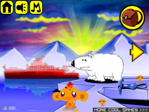 Игра Счастливая Обезьянка 389: Боати Макботфейс (Monkey GO Happy Stage 389: Boaty McBoatface) — играть онлайн бесплатно (изображение №2)