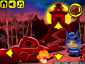 Игра Счастливая Обезьянка 390: Четыре Свитка — Глава 2 (Monkey GO Happy Stage 390: The Four Scrolls — Chapter 2) — играть онлайн бесплатно (изображение №2)