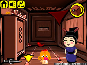 Игра Счастливая Обезьянка 390: Четыре Свитка — Глава 2 (Monkey GO Happy Stage 390: The Four Scrolls — Chapter 2) — играть онлайн бесплатно (изображение №3)