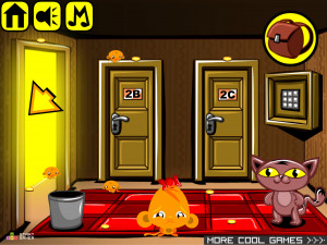 Игра Счастливая Обезьянка 395: Отель Для Домашних Животных  (Monkey GO Happy Stage 395: Pet Hotel Theme) — играть онлайн бесплатно (изображение №3)