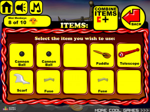 Игра Счастливая Обезьянка 397: Пиратская Битва на День Святого Валентина (Monkey GO Happy Stage 397: Valentines Day Pirate Battle Theme) — играть онлайн бесплатно (изображение №5)