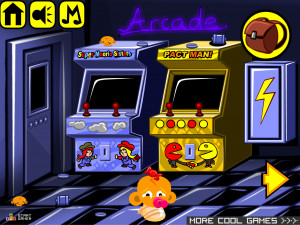 Игра Счастливая Обезьянка 399: Аркады 80-х (Monkey GO Happy Stage 399: 80's Arcade Theme) — играть онлайн бесплатно (изображение №2)