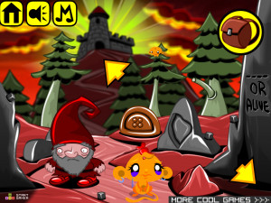 Игра Счастливая Обезьянка 402: Золото Пещеры  (Monkey GO Happy Stage 402: Caves Gold) — играть онлайн бесплатно (изображение №2)