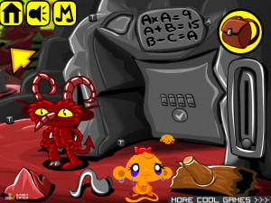 Игра Счастливая Обезьянка 402: Золото Пещеры  (Monkey GO Happy Stage 402: Caves Gold) — играть онлайн бесплатно (изображение №3)