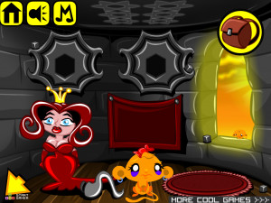 Игра Счастливая Обезьянка 402: Золото Пещеры  (Monkey GO Happy Stage 402: Caves Gold) — играть онлайн бесплатно (изображение №5)