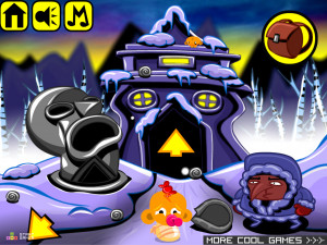 Игра Счастливая Обезьянка 404: Огненное Лицо (Monkey GO Happy Stage 404: Fire Face) — играть онлайн бесплатно (изображение №2)