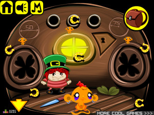 Игра Счастливая Обезьянка 405: День Святого Патрика и День Пи (Monkey GO Happy Stage 405: St. Patricks Day and Pi Day) — играть онлайн бесплатно (изображение №3)