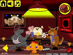 Счастливая Обезьянка 407: Собаки Играют в Покер и Коронавирус (Monkey GO Happy Stage 407: Dogs Playing Poker & Corona Virus) — играть онлайн бесплатно (изображение №2)