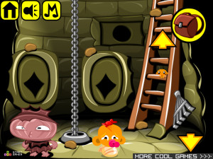 Игра Счастливая Обезьянка 408: Вороны (Monkey GO Happy Stage 408: Crows) — играть онлайн бесплатно (изображение №6)