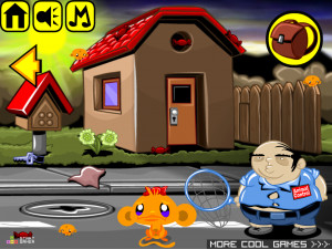 Игра Счастливая Обезьянка 409: Спасение Собак  (Monkey GO Happy Stage 409: Dog Rescue / Earthquake Theme) — играть онлайн бесплатно (изображение №3)