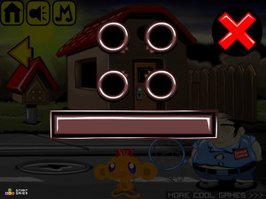 Игра Счастливая Обезьянка 409: Спасение Собак  (Monkey GO Happy Stage 409: Dog Rescue / Earthquake Theme) — играть онлайн бесплатно (изображение №4)