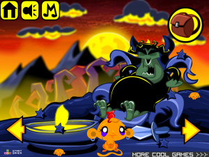 Игра Счастливая Обезьянка 411: Булочки Силы (Monkey GO Happy Stage 411: The Scones of Power) — играть онлайн бесплатно (изображение №2)