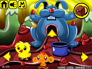 Игра Счастливая Обезьянка 413: Охота За Пасхальными Яйцами (Monkey GO Happy Stage 413: Easter Egg Hunt Theme) — играть онлайн бесплатно (изображение №2)