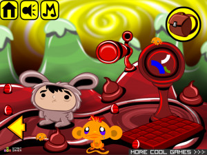 Игра Счастливая Обезьянка 413: Охота За Пасхальными Яйцами (Monkey GO Happy Stage 413: Easter Egg Hunt Theme) — играть онлайн бесплатно (изображение №4)