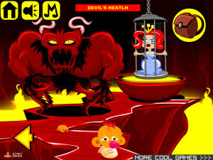 Игра Счастливая Обезьянка 416: Дочь Короля — Глава 4 (Monkey GO Happy Stage 416: The King's Daughter — Chapter 4) — играть онлайн бесплатно (изображение №8)