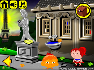 Игра Счастливая Обезьянка 421: Вокруг Света / Париж (Monkey GO Happy Stage 421: Around the World / Paris Theme) — играть онлайн бесплатно (изображение №3)