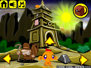 Игра Счастливая Обезьянка 424: Сжечь Ведьму (Monkey GO Happy Stage 424: Witch Burn) — играть онлайн бесплатно (изображение №2)