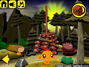 Игра Счастливая Обезьянка 424: Сжечь Ведьму (Monkey GO Happy Stage 424: Witch Burn) — играть онлайн бесплатно (изображение №4)