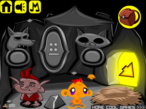 Игра Счастливая Обезьянка 424: Сжечь Ведьму (Monkey GO Happy Stage 424: Witch Burn) — играть онлайн бесплатно (изображение №7)