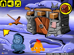 Игра Счастливая Обезьянка 426: Жар-Птица (Monkey GO Happy Stage 426: Fire Bird) — играть онлайн бесплатно (изображение №3)